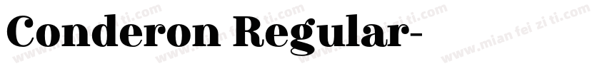 Conderon Regular字体转换